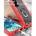 thumbnail image 3 of Allytech Case for Samsung Galaxy A02S 6.5 inch, Three Layer Hybrid Hard PC Soft TPU Rubber Shockproof Kickstand Heavy Duty Case for Galaxy A02S 2021 Release(6.5"), Red + Black, 3 of 5