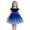 A-Blue267, variant on XUELUO Little Girls Dresses Off-Shoulder Ruffle Sequin Bow Velvet Tulle Gown For Evening Party & Sparkly Celebration Wear