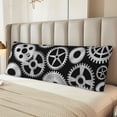 thumbnail image 4 of KLL Ultra Soft Microfiber Body Pillow Cover/Pillowcases 20"x54" with Hidden Zipper Closure-Metallic Gears, 4 of 5