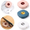 thumbnail image 1 of Paquete de 3 enrolladores organizadores de cables compactos con función de soporte para teléfono para escritorio, carrete de cables USB, Retractor, estuche organizador de cargador sin enredo, 1 of 5