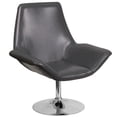 thumbnail image 1 of HERCULES Sabrina Series Gray Leather Side Reception Chair, 1 of 9