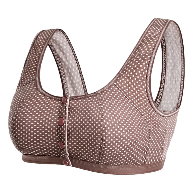B91xZ Stay-in-Place Straps Lace Bra Full-Coverage Wirefree Bra Front Closure Plus Size Full Coverage Lace Underwire Racerback Bra,Pink 44