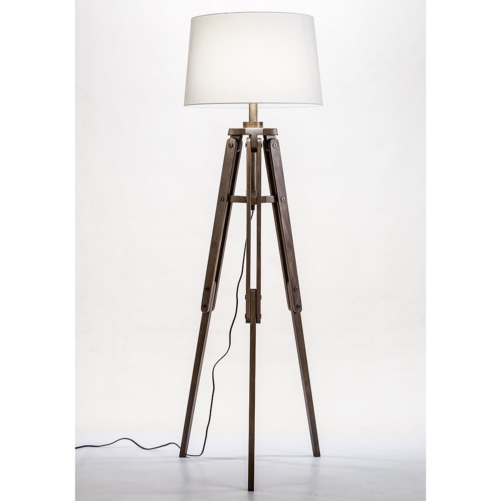 Modern Home Mariner Nautical Wooden Tripod Floor Lamp Ocean Theme Beach House Bungalow Decor Ocean Theme Beach House Bungalow Decor