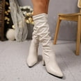thumbnail image 2 of ATENAR Womens Boots,Knee High Boots Women,Slip-Resistant,Comfortable,PU,White,39(US:7), 2 of 9