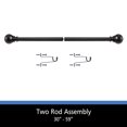 thumbnail image 2 of Mainstays 30-84” Adjustable Decorative Curtain Rod, 1” Diameter, Black, 2 of 8