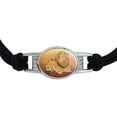thumbnail image 2 of Dad Lion and Cub Novelty Suede Leather Metal Bracelet, 2 of 3