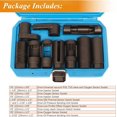thumbnail image 3 of 10pcs Oxygen Sensor Socket Set Sensor Oil Pressure Sending Unit Socket Set Universal Sockets Removal Tool, 3 of 7