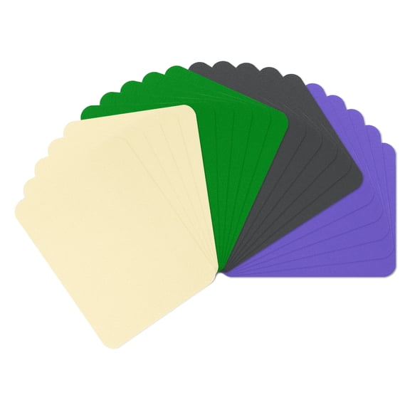 Uxcell Iron on Patches for Clothes, Denim Fabric Patches Repair Decorating Kit 5x4 Inch & 20 Pack & Yellow/Green/Dark Grey/Purple