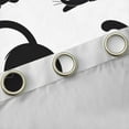 thumbnail image 4 of jejeloiu Cute Animal Cat Blackout Curtains Set of 2 (52x84 Each),Kawaii Kitten Pattern Window Curtains,Black White Curtains and Drapes For Teens,Beathable Home Decor, 4 of 6