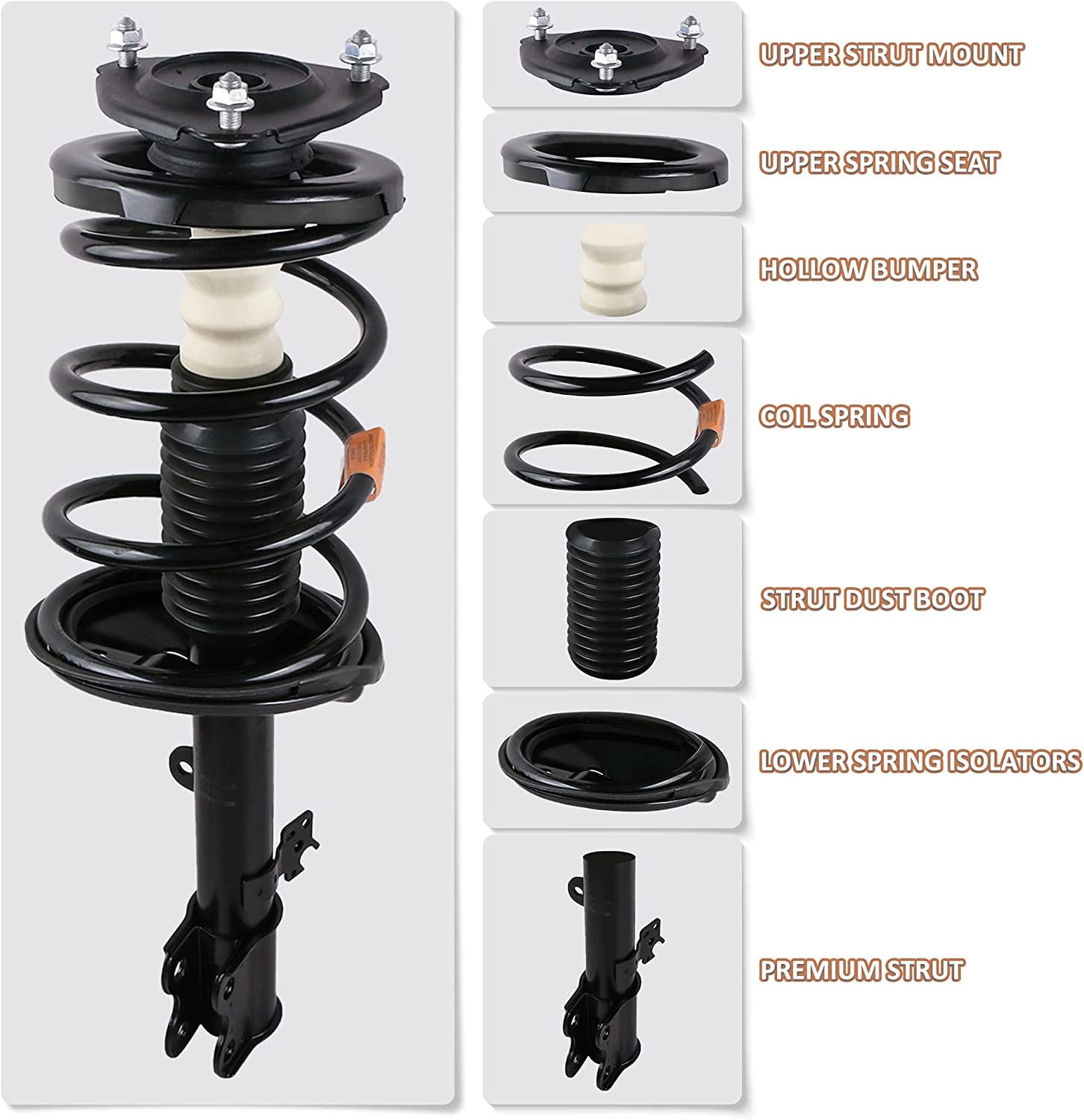 Set(2) Front Complete Struts Assembly For 2002-2007 Saturn Vue 172217 172218