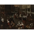 thumbnail image 2 of Hendrick Van Steenwijk The Elder 18x14 Gold Ornate Wood Frame and Double Matted Museum Art Print Titled - Market&nbsp;Scene (ca.&nbsp;1590), 2 of 4