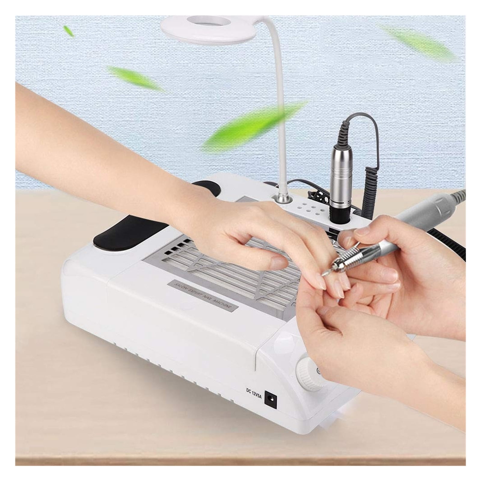 108W Electric Nail Drill Machine 30000 RPM Nail Dust Vacuum Cleaner LED Lighting 54 LED UV Lamp 6 In 1 Electric Nail File
