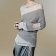 thumbnail image 1 of Suéteres de punto empalmados elegantes de verano para mujer, moda holgada, informal, suave, combinable, populares, para jóvenes, delgados, largos, para chicas, geniales, nuevos, 1 of 5