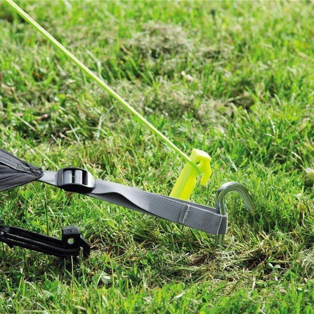 Heavy Duty Metal Tent Stakes 9 Inch - 100 Pack Galvanized Steel Ground Anchors for Camping Tents Tarps and Outdoor Decorations