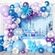 thumbnail image 2 of Juego de guirnalda de globos de color azul y morado con temática de hielo y nieve para fiestas de niñas, decoración de cumpleaños para niños de Frozen, globos de látex para baby shower, 2 of 4