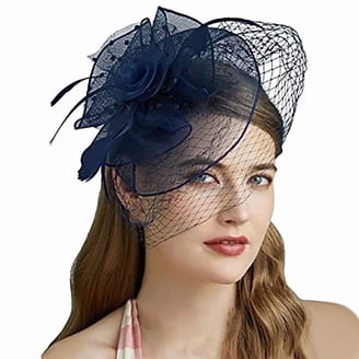 Pillbox Derby Fascinator Hat with Veil Feathers & Lace Gloves Set Fascinators Hats 20s 50s Hat Pillbox Hat 3PCS Cocktail Tea  main image 4