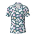 thumbnail image 2 of Daiia Cute Rabbit Easter Pattern Men’s Polo Shirts,Solid Deck Shirt,Classic Fit, Breathable Cotton Polo for Casual and Sport Wear-Medium, 2 of 7