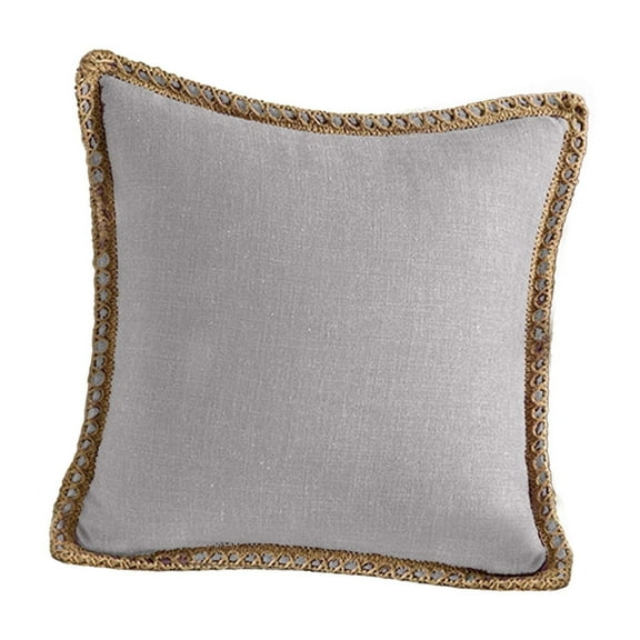 Lilixerw Linen Throw Pillow Cover Square Solid Color Cushion Cover Pillowcase for Couch Living Room Holiday Decor,17.7 x 17.7 inch