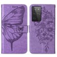 thumbnail image 3 of Dteck Samsung S21 Ultra Wallet Case, Magnetic Closure Flip PU Leather Wrist Strap Credit Card Holder Slots Kickstand Butterfly Patterned Shockproof Cover For Samsung Galaxy S21 Ultra, Lightpurple, 3 of 11