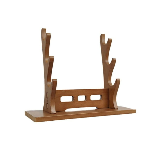 Support de Flûte en Bois - Support de Bureau Multi-Niveaux pour Soprano, Flûte à Bec, Flûte en Bambou, Sifflets Irlandais, Instruments à Vent, Organisateur en Noyer pour Collectionner, Ranger et Exposer