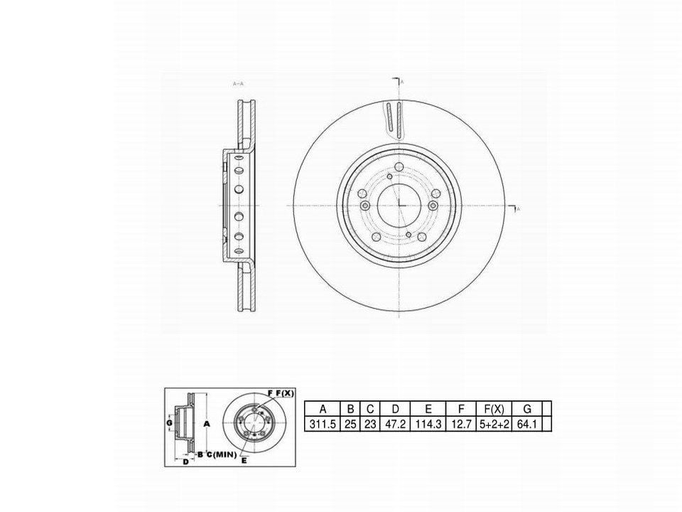Winstop Brake Rotor, Front WS249474, Acua RDX 2018-2013