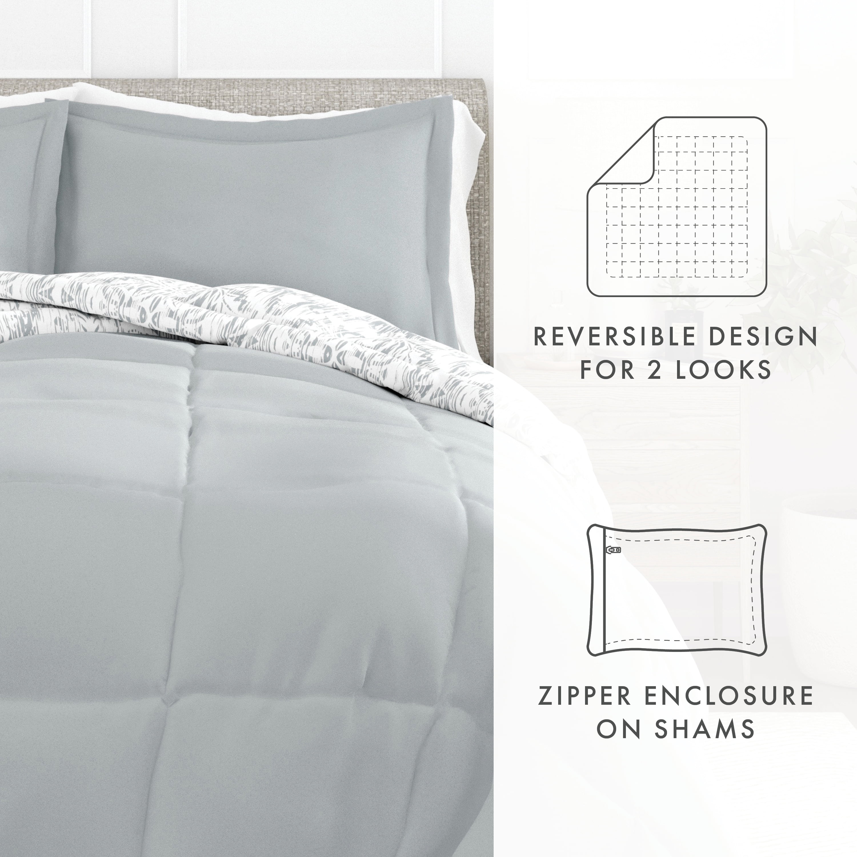 Noble Linens 2-Piece Noble Linens Light Blue English CountrysidePrint Comforter Set, Twin/TwinXL