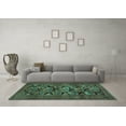 thumbnail image 3 of Ahgly Company Machine Washable Indoor Rectangle Persian Turquoise Blue Traditional Area Rugs, 4' x 6', 3 of 4