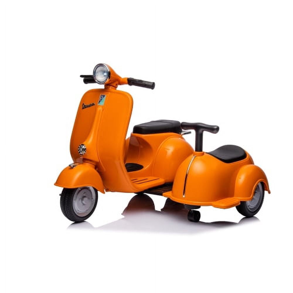 6V Scooter Motorcycle with Side Car for kids, Orange