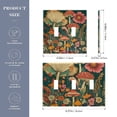 thumbnail image 2 of Yayeee Toggle Light Switch Wall Plate 3-Gang 6.37"x4.48" Decorative Outlet Cover, Floral Mushroom, 2 of 7