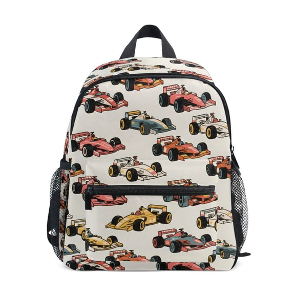 ALAZA Racing Cars School Backpack Small Bookbag Mini Bags