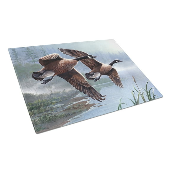 Caroline's Treasures Geese on the Wing Glass Cutting Board Large