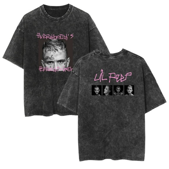 PH DOUBLE L   Lil Peep Merch T-shirts For Men And Women Stylish Round Neck Casual Short Sleeve Tops