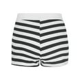 thumbnail image 4 of BiZtdJrK Striped Shorts for Women Colorblock Button Front Elastic Low Waist Shorts Comfy Slim Fit Pajama Shorts Dark Gray M, 4 of 7