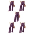 thumbnail image 2 of Qarigey Señoras Verano Primavera Pantalones Bolsillos Largo Suelto Casual Pierna ancha Cintura alta Moda elástica para ropa de calle Púrpura Type2 NO2, 2 of 6
