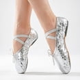 thumbnail image 5 of Otqutp Teen Girls Split Sole Ballet Shoes Soft Sole Yoga Party Slippers for Kids Sequin Practice Dance Shoes for Performance, 5 of 7