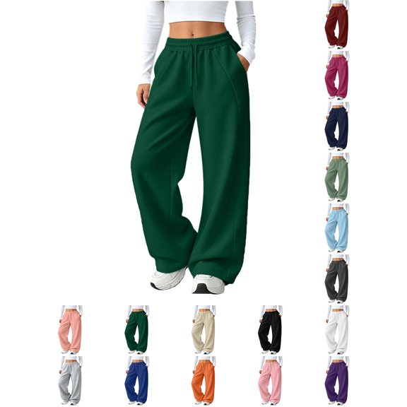 Womens Pants Wide Leg Tall Long legs Sweatpants Baggy Drawstring Low Rise Lounge Pants Full Joggers with Pockets Pants for Women