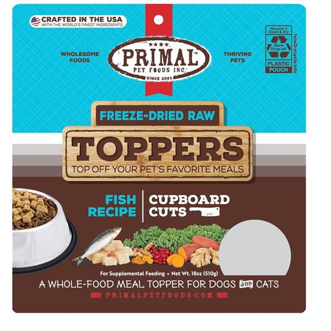 Primal 810076941004 Raw Topper Cupboard Cuts Fish Dog & Cat Food 18