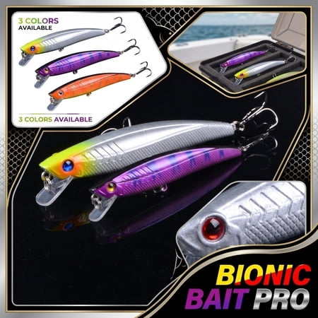 Fishing Lure 9cm 10g Metal Hard Bait for Bass Trout Pike with Swim Action Casting Distance Outdoor Fishing Tackle Set 2 Pieces