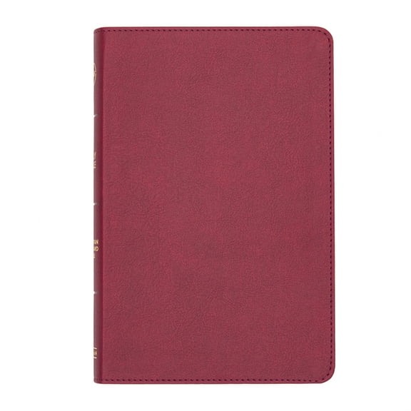 CSB Thinline Reference Bible, Cranberry LeatherTouch (Hardcover)