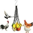 thumbnail image 4 of Hanging Chicken Feeder Poultry Fruit Holder and Vegetable Mesh Bag for Hens and Large Birds - Interactive Feeding Solution and Toys, 4 of 4