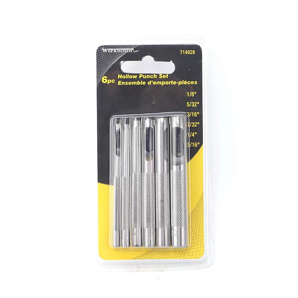 WINB Leather Hole Punch, Leather Punch 6pcs Round Steel Leather Craft