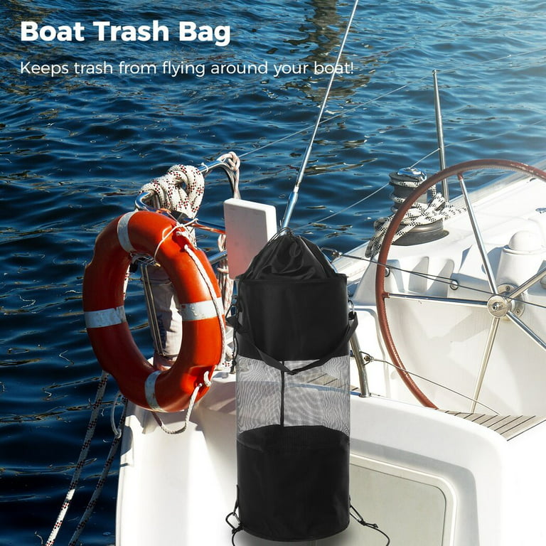 1 Pack, Portable Boat Trash Bags Outdoor Boats Trash Container Medium Hoop  Mesh Trash Bags Reusable Boat Garbage Container Boat Cabin Storage For Men  Women Adults Boat Kayak Camper Fishing Sea