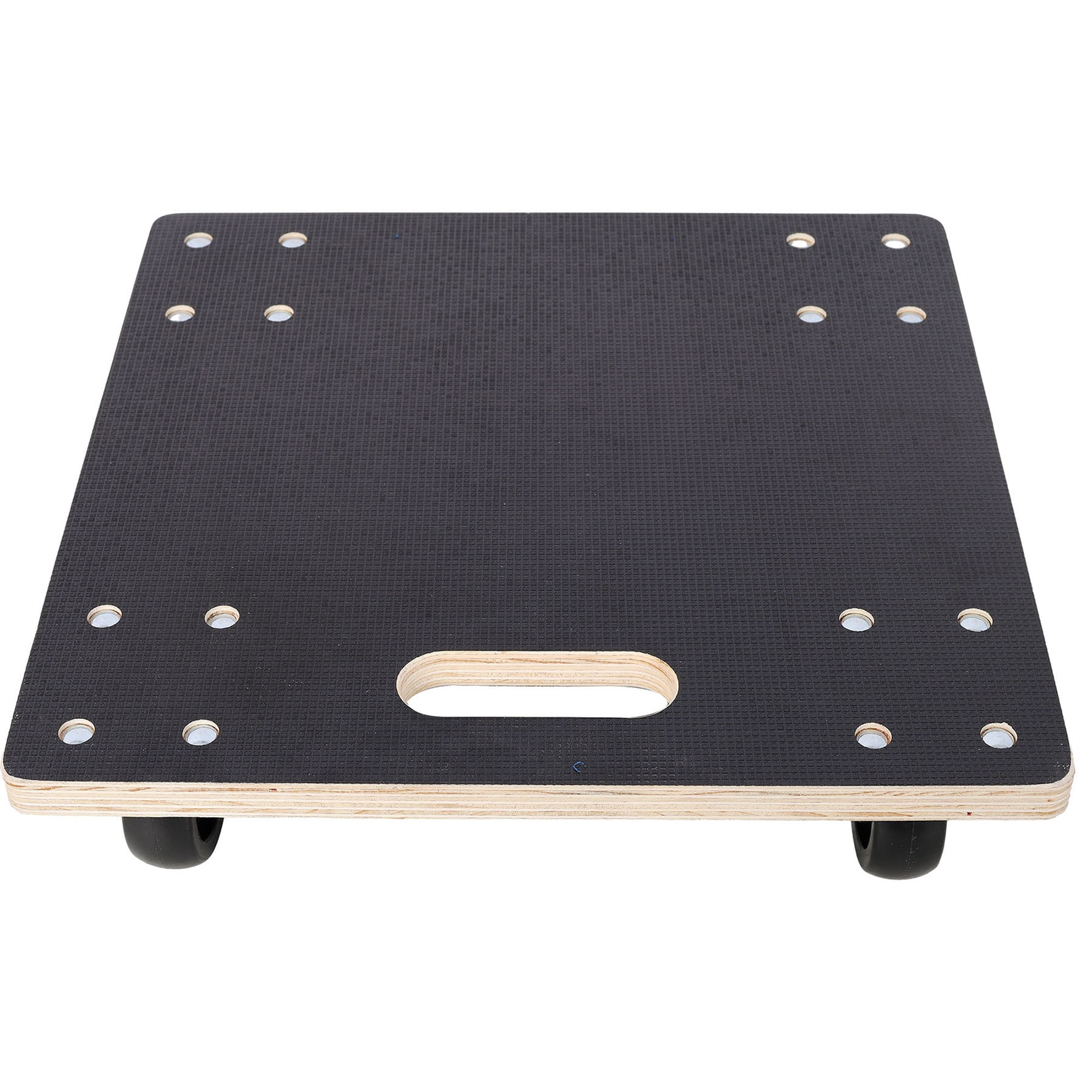 Heavy Duty Furniture Moving Dolly With 4 PP Wheels 15x15 Inch Black Plywood 2 Pack Smooth Transport Solution