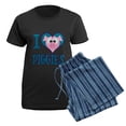 thumbnail image 5 of CafePress - I Love (Heart) Piggies (Pigs) Women's Dark Pajamas - Women's Short Sleeve Print T-Shirt and Pants Dark Cotton Pajama Set, 5 of 7