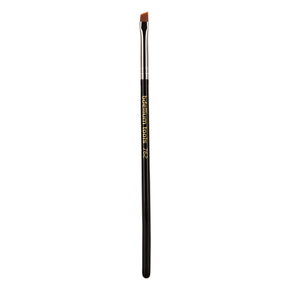 Bdellium Tools Brocha de Maquillaje Profesional - Maestro Serie 762 Ángulo Pequeño - Con Fibras Sintéticas Suaves Para Dar Forma y Rellenar Cejas (Negro 1pc)