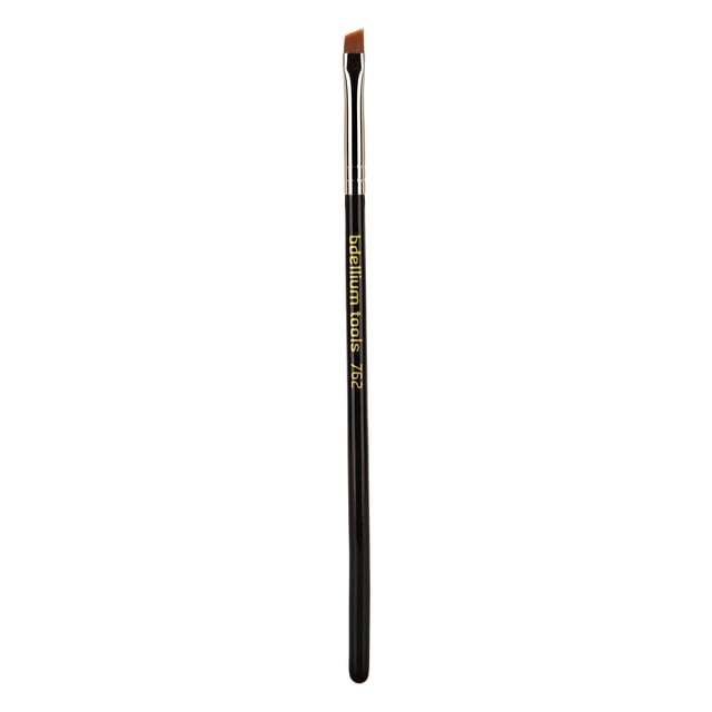 Bdellium Tools Brocha de Maquillaje Profesional - Maestro Serie 762 Ángulo Pequeño - Con Fibras Sintéticas Suaves Para Dar Forma y Rellenar Cejas (Negro 1pc)
