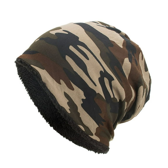 Women Men Warm Baggy Camouflage Crochet Winter Wool Ski Beanie Skull Caps Hat