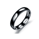 thumbnail image 1 of Xtellar Anillo negro 4mm talla 7 De Pareja De Titanio Liso De Acero Inoxidable Simple, 1 of 1