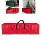 thumbnail image 5 of Bolsa grande para guardar árboles de Navidad, resistente y duradera, impermeable, apta para árboles artificiales de hasta 2,74 m (9 pies). Rojo_135x34x68cm, 5 of 9