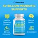 Probiotics 40 Billion High Potency, Probiotic Supplement For Immunity Skin Weight Loss, Probiotics For Women & Men - 180 Capsules - 90 Servings - 3 Pack - image 6 of 6